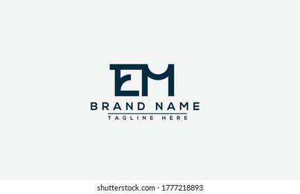 EM, ME Logo Design Template Vector Graphic Branding Element.