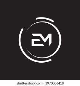 EM, ME Logo Design Template Vector Graphic Branding Element.