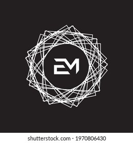 EM, ME Logo Design Template Vector Graphic Branding Element.