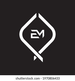 EM, ME Logo Design Template Vector Graphic Branding Element.