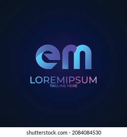 EM ME logo initial vector logo minimalist