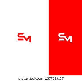 EM, ME, SM, MS letter logo design template elements. Modern abstract digital alphabet letter logo.