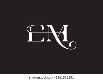 EM monogram logo design and company logo