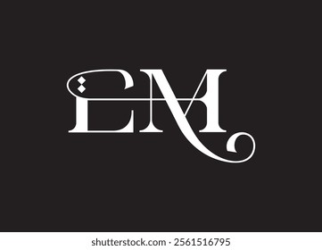 EM monogram logo design and company logo