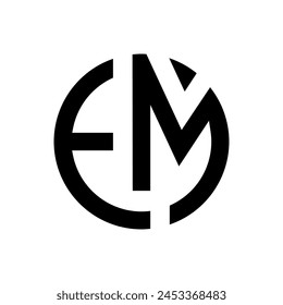 EM monogram logo vector design illustration