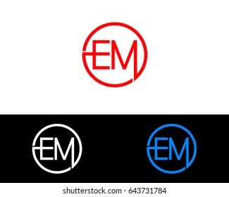 Em rounded initials
