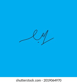 eM Signature initial logo template vector