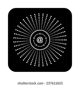 e-mai on a black background, vector