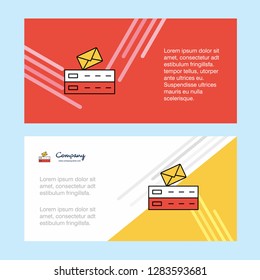 Email  abstract corporate business banner template, horizontal advertising business banner.