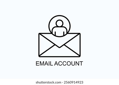 Email Account Vector, Icon Or Logo Sign Symbol Illustration