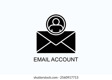 Email Account Vector, Icon Or Logo Sign Symbol Illustration