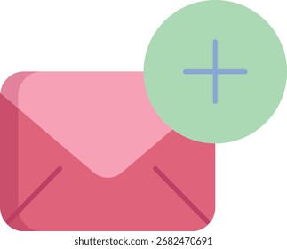Correo electrónico Agregar diseño de icono plano