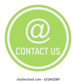 Email address flat icon, contact us and website button, vector graphics, a colorful solid pattern on a white background, eps 10.
