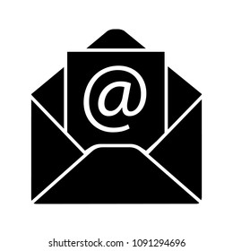 image vectorielle de stock de email address glyph icon envelope arroba 1091294696 image vectorielle de stock de email