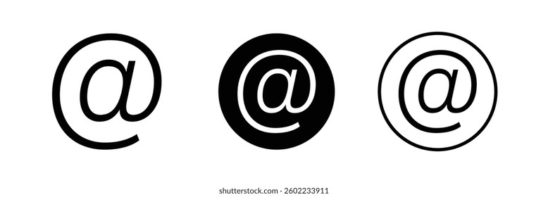 Email address icon flat red round button vector illustration on white background.