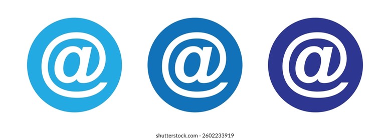 Email address icon flat red round button vector illustration on white background.
