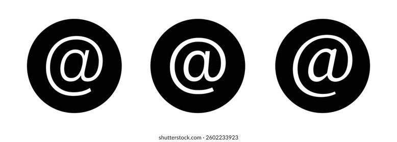 Email address icon flat red round button vector illustration on white background.
