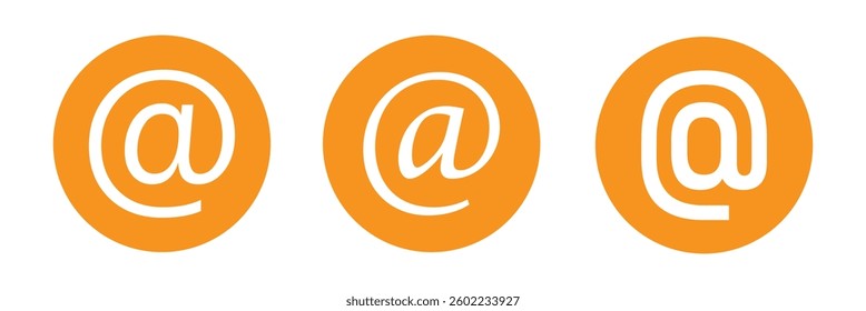 Email address icon flat red round button vector illustration on white background.