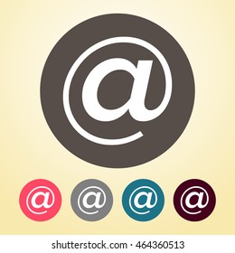 E-Mail Address Icon in round shape.