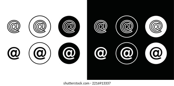 Email address or icon vector. Envelope or mail sign silhouette. Inbox, chat, chatting website symbol illustration