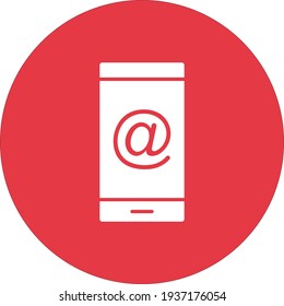 Email address, mail, smartphone, mobile icon vector image. Can also be used for information technology. Suitable for use on web apps, mobile apps and print media.