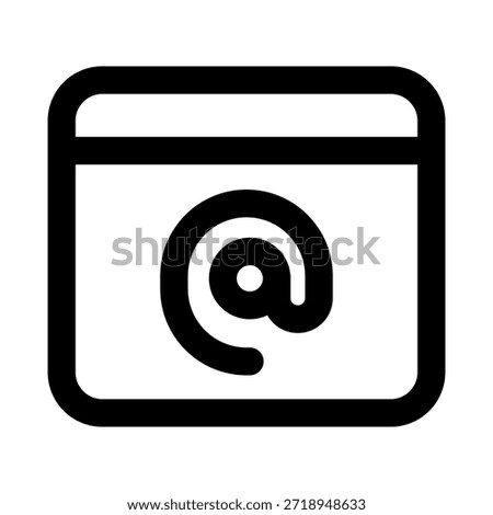 Email Address Modern Line Icon. Professional minimal vector symbol representing messaging contact communication and digital correspondence.
