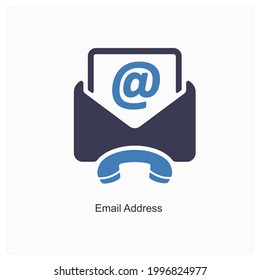 Konzept für E-Mail-Adresse oder Telefonsymbol