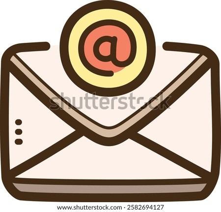 Email address vector doodle illustration and graphic
