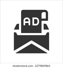 Email ads icon, Vector Graphics
