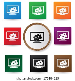 E-mail advertise buttons,vector