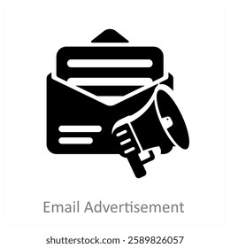 Email Advertisement and marketing icon concept