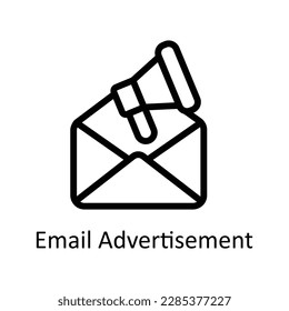 Email Advertisement Vector    outline Icons. Simple stock illustration stock