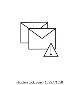 Email, alert, envelope icon. Simple line, outline vector of information transfer icons for ui and ux, website or mobile application