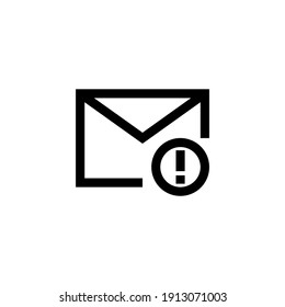 Email alert icon in outline style. Message and email symbols with conditions. Vector