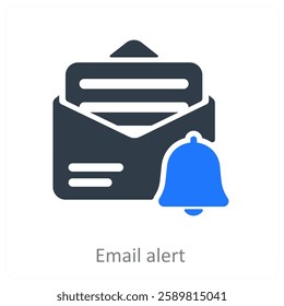 Email Alert and notification icon concept