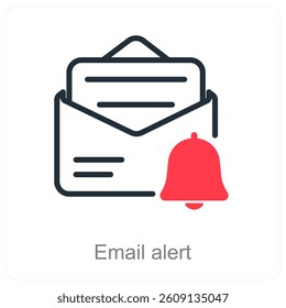 Email Alert and notification icon concept