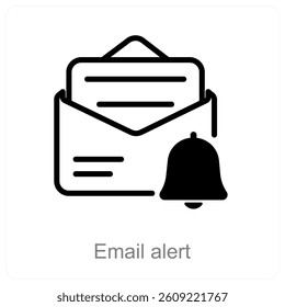 Email Alert and notification icon concept