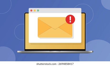 Notificación de alerta por correo electrónico en el portátil