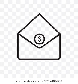 Email Analytics vector linear icon isolated on transparent background, Email Analytics transparency concept can be used for web and mobile