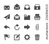 email application icon set, vector eps10