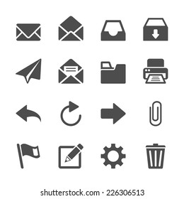 email application icon set, vector eps10