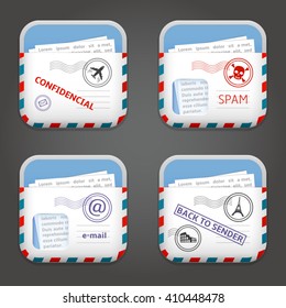 E-mail apps icons