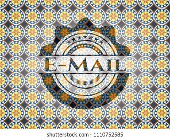 Email arabesque style emblem. arabic decoration.