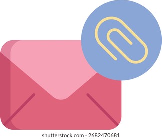 Diseño de icono plano de datos adjuntos de correo electrónico