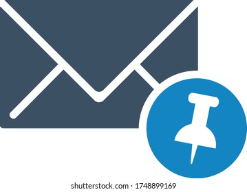 Icono de adjunto de correo electrónico (ilustración vectorial)