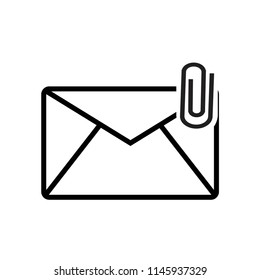 Email attachment interface symbol icon vector icon. Simple element illustration. Email attachment interface symbol symbol design. Can be used for web and mobile.