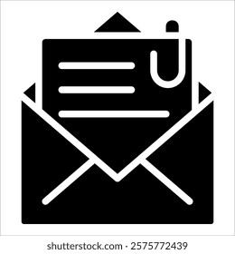 Email Attachments Icon Element For Design