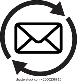 Symbol für automatische Antwort per E-Mail.  E-Mail automatische Antwort Symbol Vektor