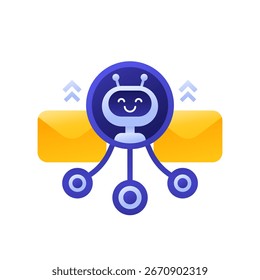 email automation design with robot for apps and web