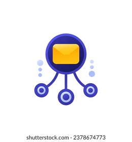 icono de automatización de correo electrónico para aplicaciones y web